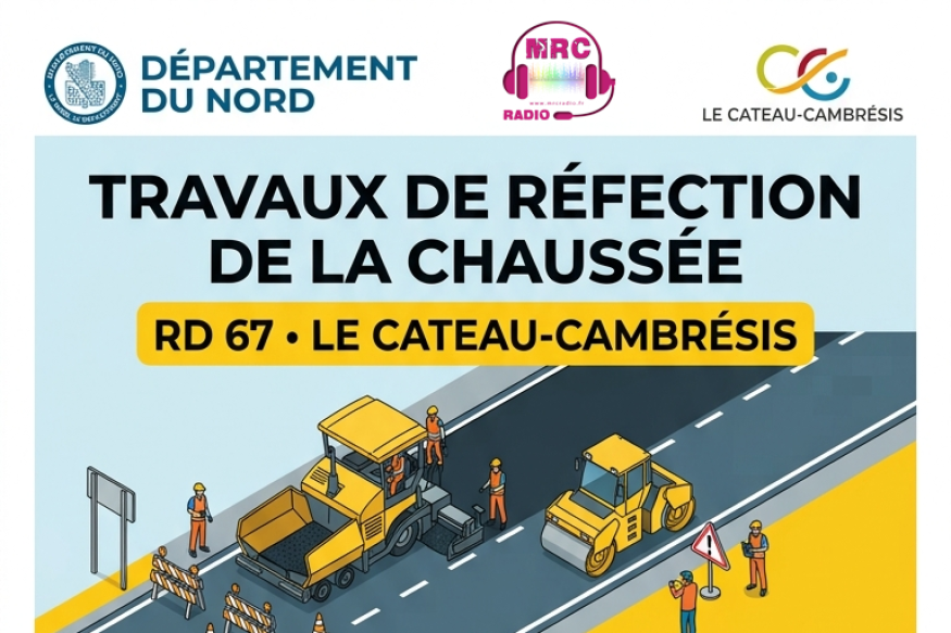 Le Cateau-Cambrésis : la RD 67 en chantier à partir du 1er juin