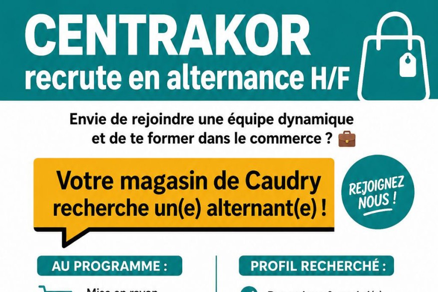 Emploi : Centrakor Caudry recrute un(e) alternant(e) pour la rentrée