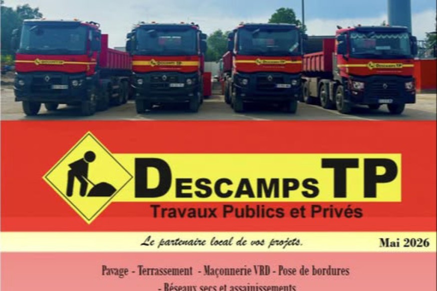 L'entreprise DESCAMPS TP recrute un Chauffeur Poids Lourds 8x4 Ampliroll (H/F)