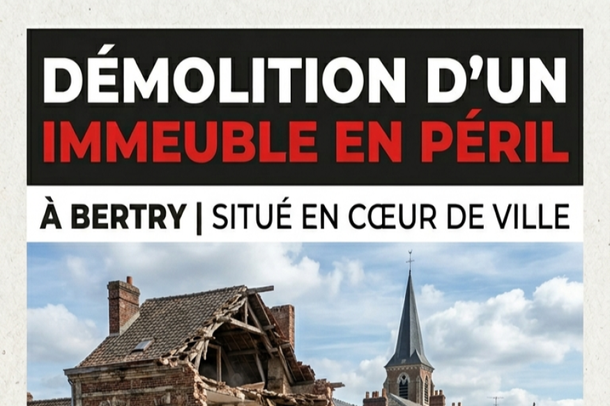 Bertry : En centre-ville, l’immeuble en péril va enfin être démoli