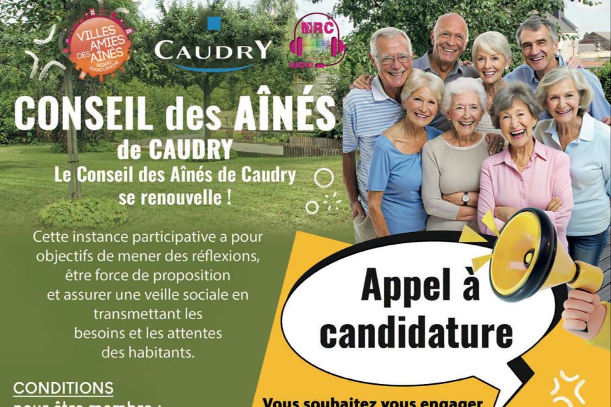 Appel à candidatures : Le Conseil des Aînés de Caudry se renouvelle !