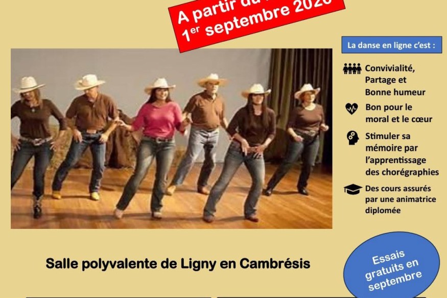 Ligny-en-Cambrésis : les Rhythm’n Boots Country Dancers font leur rentrée le 1ᵉʳ septembre 2026