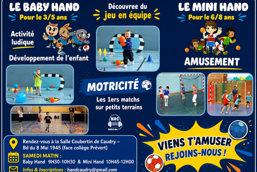 Caudry : le club de handball rouvre ses portes aux tout-petits chaque samedi